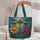 Jeweled Dragonfly and Cottage Garden Flowers for Whimsical Nature Lovers Quilted Tote Bag - 5