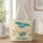 Turquoise Sheep and Wildflower Scene for Cozy Farmhouse Laundry Days Quilted Tote Bag - 1
