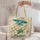 Turquoise Sheep and Wildflower Scene for Cozy Farmhouse Laundry Days Quilted Tote Bag - 5