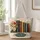 Vintage Bookshelf Vase with Florals for Cozy Reading Nooks and Book Lovers Quilted Tote Bag - 1