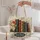 Vintage Bookshelf Vase with Florals for Cozy Reading Nooks and Book Lovers Quilted Tote Bag - 5