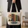 Vintage Bookshelf Vase with Florals for Cozy Reading Nooks and Book Lovers Quilted Tote Bag - 4