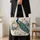 Teal Peacock And Garden Blooms For Elegant Bird Lovers, Birthdays And Spring Gifting Quilted Tote Bag - 4