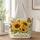 Golden Sunflowers and Monarch Butterflies for Cottage Garden Lovers Quilted Tote Bag - 1