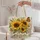 Golden Sunflowers and Monarch Butterflies for Cottage Garden Lovers Quilted Tote Bag - 5