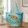 Sea Turtle Coral Reef Ocean Scene for Coastal Living and Marine Life Lovers Quilted Tote Bag - 1