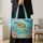 Sea Turtle Coral Reef Ocean Scene for Coastal Living and Marine Life Lovers Quilted Tote Bag - 4