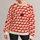 Cream Sheep on Red Field for Cozy Farmhouse Casual Layering and Everyday Wear All-over Print Knitted Sweater - 1