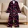 Fuchsia Bat Halloween Night Sky for Cozy Autumn Lounging and Spooky Season Satin Pajamas Set - 5