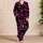 Fuchsia Bat Halloween Night Sky for Cozy Autumn Lounging and Spooky Season Satin Pajamas Set - 4
