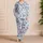 Blue Seashells and Starfish for Coastal Getaways and Relaxed Beachside Living Satin Pajamas Set - 4