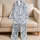Blue Seashells and Starfish for Coastal Getaways and Relaxed Beachside Living Satin Pajamas Set - 5