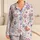 Pastel Paw Prints And Hearts For Cozy Nights And Sweet At-Home Lounging Satin Pajamas Set - 1