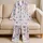 Pastel Paw Prints And Hearts For Cozy Nights And Sweet At-Home Lounging Satin Pajamas Set - 5