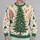 Evergreen Christmas Tree With Colorful Ornaments for Festive Holiday Gatherings All-over Print Knitted Sweater - 2