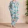 Ocean Turtle and Coral Motifs for Relaxed Coastal Evenings and Beachside Getaways Satin Pajamas Set - 4
