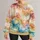 Abstract Turquoise And Ochre Watercolor Swirls For Creative Everyday Style And Artistic Wardrobes All-over Print Knitted Sweater - 1