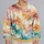 Abstract Turquoise And Ochre Watercolor Swirls For Creative Everyday Style And Artistic Wardrobes All-over Print Knitted Sweater - 2