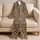 Leopard Rosette Animal Skin Motif Cozy Lounge Gift For Women, Fashionable Leopard Lovers Satin Pajamas Set - 5