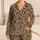 Leopard Rosette Animal Skin Motif Cozy Lounge Gift For Women, Fashionable Leopard Lovers Satin Pajamas Set - 1