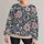 Navy Baroque Botanical Florals for Artful Everyday Style and Elegant Weekend Outings All-over Print Knitted Sweater - 1