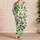 Cucumber Bow Garden Motif for Kids, Cheerful Everyday Home Lounging and Vacation Wear Satin Pajamas Set - 4