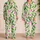Cucumber Bow Garden Motif for Kids, Cheerful Everyday Home Lounging and Vacation Wear Satin Pajamas Set - 2