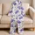 Purple Sea Turtle Bubble Motif for Beach Vacations, Summer Lounging and Kids' Gifts Satin Pajamas Set - 5