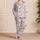 Watercolor Butterflies and Blossoms for Serene Evenings and Relaxed Springtime Lounging Satin Pajamas Set - 4