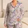 Watercolor Butterflies and Blossoms for Serene Evenings and Relaxed Springtime Lounging Satin Pajamas Set - 1
