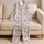 Watercolor Butterflies and Blossoms for Serene Evenings and Relaxed Springtime Lounging Satin Pajamas Set - 5