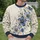Blue Wildflower Botanical Motif for Spring Outings and Everyday Wear for Women All-over Print Knitted Sweater - 6