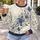 Blue Wildflower Botanical Motif for Spring Outings and Everyday Wear for Women All-over Print Knitted Sweater - 5