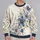 Blue Wildflower Botanical Motif for Spring Outings and Everyday Wear for Women All-over Print Knitted Sweater - 2