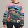Rolling Wildflower Hills With Pink Blooms For Colorful Nature-Inspired Outfits All-over Print Knitted Sweater - 1