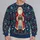 Red Cloaked Gift Bringer With Snowflakes For Festive Holiday Gatherings All-over Print Knitted Sweater - 2