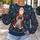 Red Cloaked Gift Bringer With Snowflakes For Festive Holiday Gatherings All-over Print Knitted Sweater - 5