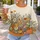 Vintage Wildflower Motifs for Cozy Autumn Days and Cottagecore Wardrobes All-over Print Knitted Sweater - 5
