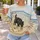 Shaggy Black Dog On A Quiet Beach For Relaxed Coastal Days And Seaside Walks All-over Print Knitted Sweater - 7