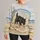 Shaggy Black Dog On A Quiet Beach For Relaxed Coastal Days And Seaside Walks All-over Print Knitted Sweater - 3