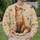 Seated Fox and Autumn Leaves for Cozy Fall Outings and Everyday Wear All-over Print Knitted Sweater - 6