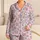 Pastel Five-Point Stars for Cozy Nights and Cheerful Lounging, Women's Style Satin Pajamas Set - 1