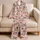 Santa Claus and Holly Holiday Cheer for Cozy Christmas Eve Lounging Satin Pajamas Set - 5