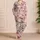 Santa Claus and Holly Holiday Cheer for Cozy Christmas Eve Lounging Satin Pajamas Set - 4