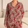 Red Pepper Blossoms and Garden Florals for Cozy Evenings and Relaxed Home Lounging Satin Pajamas Set - 1