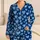 Light Blue Hand-Drawn Hearts for Cozy Romantic Evenings and Relaxed Lounging at Home Satin Pajamas Set - 1