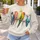 Colorful Perched Parrots for Bird Lovers, Nature Walks and Relaxed Everyday Style Outdoors All-over Print Knitted Sweater - 5