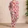 Red Ribbon Bows and Ivory Stripes for Cozy Holiday Lounging Satin Pajamas Set - 4