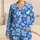 Bright Blue Tropical Pineapple And Watermelon Fruit For Cheerful Summer Lounging Satin Pajamas Set - 1