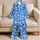 Bright Blue Tropical Pineapple And Watermelon Fruit For Cheerful Summer Lounging Satin Pajamas Set - 5